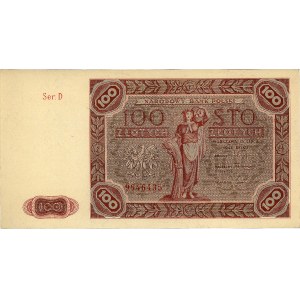 100 złotych 15.07.1947, seria D, Miłczak 131, Pick 131