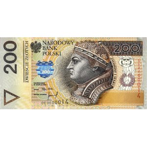 200 złotych 25.03.1994, seria DE 0000014, Miłczak 200, ...