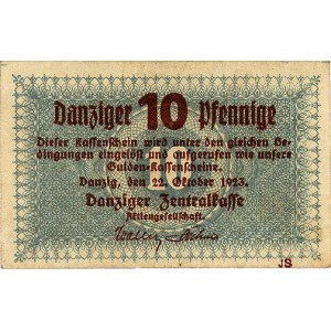 10 fenigów 22.10.1923, Miłczak G23, Ros. 814a
