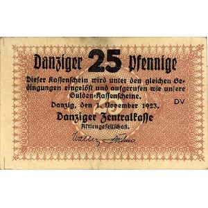 25 fenigów 1.11.1923, Miłczak G35, Ros. 826 rzadki