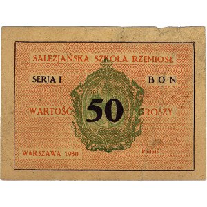 Warszawa - bon na 50 groszy 1930, wydany przez Salezjań...