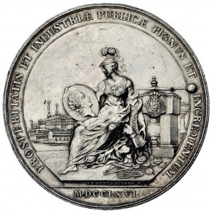 medal autorstwa J. F. Holzhaeussera dedykowany królowi ...