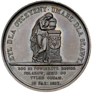 książę Józef Poniatowski- medal autorstwa Caunois 1813 ...