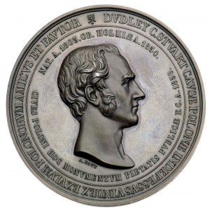 Dudley Stuart- medal autorstwa A. Bovy’ego, wybity star...