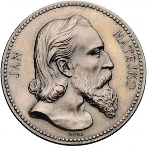 Jan Matejko- medal autorstwa Barre’a 1875 r., Aw: Popie...