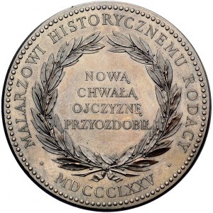Jan Matejko- medal autorstwa Barre’a 1875 r., Aw: Popie...