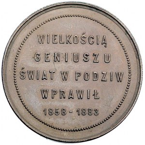 Jan Matejko- medal nieznanego autora 1883 r., Aw: W wie...