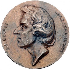 Fryderyk Chopin- medal autorstwa Wacława Szymanowskiego...