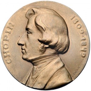 Fryderyk Chopin- medal jednostronny autorstwa Lewandows...