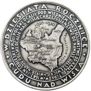 10-rocznica Cudu nad Wisłą- medal autorstwa Stefana Ruf...