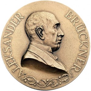 Aleksander Brückner- medal autorstwa Piotra Wojtowicza ...
