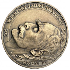 pierwsza rocznica śmierci Piłsudskiego- medal autorstwa...
