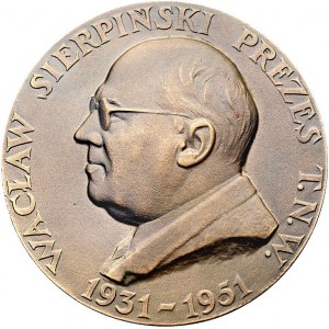 Wacław Sierpiński- medal autorstwa Józefa Aumillera 195...