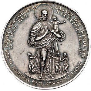medal chrzcielny autorstwa Jana Buchheima, Aw: Chrystus...