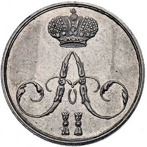 medalik koronacyjny Aleksandra II 1856 r., Aw: Ozdobny ...