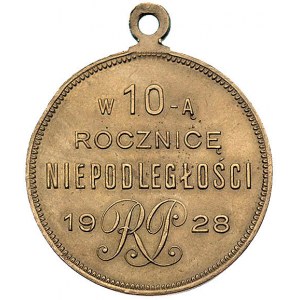 medal W 10 Rocznicę Niepodległości Rzeczpospolitej Pols...
