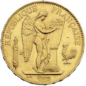 100 franków 1887 A, Paryż, Fr. 590, złoto, 32.23 g, wyb...