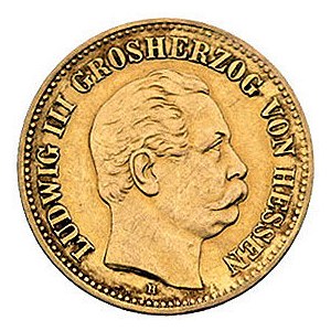 5 marek 1877/H, Darmstadt, J. 215, Fr. 3787, złoto, 1.9...