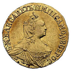 2 ruble 1756, Moskwa, Bitkin 40, Fr. 99, złoto, 3.22 g,...