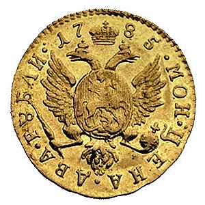 2 ruble 1785, Petersburg, Bitkin 107, Fr. 117, złoto, 2...