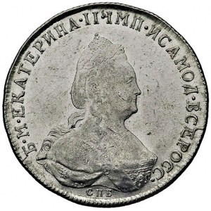 rubel 1795, Petersburg, Aw: Popiersie, napis wokoło, Rw...