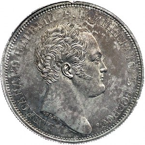 rubel pomnikowy 1834, Petersburg, Aw: Głowa, Rw: Kolumn...