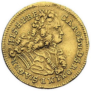 dukat 1714, Karlsburg, Resch 10, Herinek 199, złoto, 3....