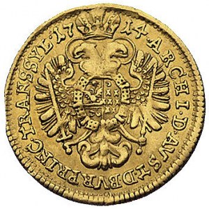 dukat 1714, Karlsburg, Resch 10, Herinek 199, złoto, 3....