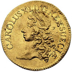 dukat 1673, Sztokholm, Ahlström 20.a -R-, Fr. 43, złoto...