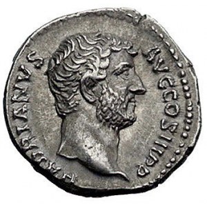 Hadrian 117-138, denar, Aw: Popiersie w prawo i napis H...