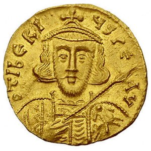 Tyberiusz III (Apsimar) 698-705, solid, Aw: Popiersie w...
