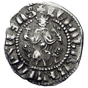 Lewon I 1198-1219, tram, Aw: Król na tronie z krzyżem i...