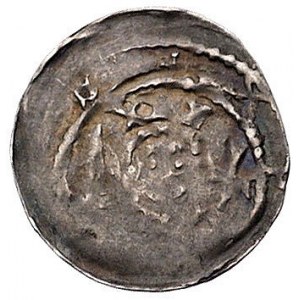 Frankonia, denar XIII w., Aw: Król na tronie, Rw: Orzeł...