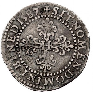 1/2 franka 1587, Poitiers, Duplessy 1131, patyna