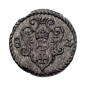 denar 1582, Gdańsk, Kurp. 368 (R3), Gum. 786, T. 4, pat...