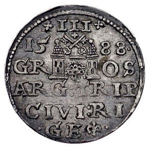 trojak 1588, Ryga, Kurp. 2488 (R2), Gum. 1448