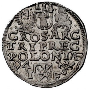 trojak 1594, Poznań, Wal. IV 11, Kurp. 753 (R), bardzo ...