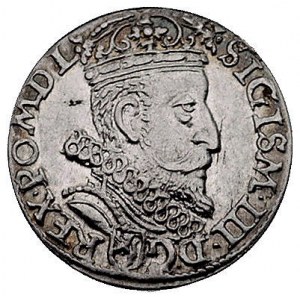 trojak 1601, Kraków, odmiana z popiersiem króla w prawo...
