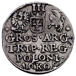 trojak 1602, Kraków, Wal. XCII 4, Kurp. 1320 (R2), paty...