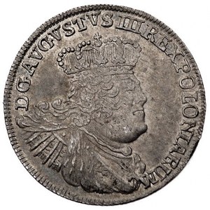 dwuzłotówka (8 groszy) 1753, Lipsk, Kam. 842 (R1), Mers...
