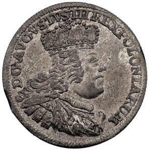 dwuzłotówka (8 groszy) 1753, Lipsk, Kam. 848 (R2), Mers...