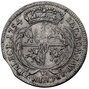 szóstak 1754, Lipsk, podobny Kam. 776, Merseb. 1785