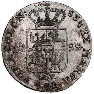 złotówka 1792, Warszawa, Plage 300, bardzo ładna moneta...