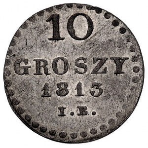 10 groszy 1813, Warszawa, mała liczba 10, Plage 103