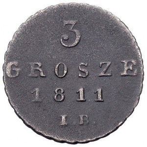 3 grosze 1811, Warszawa, data ściśnięta, Plage 86, paty...