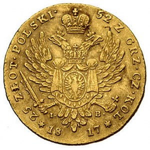 25 złotych 1817, Warszawa, Plage 12, Fr. 106, złoto, 4....