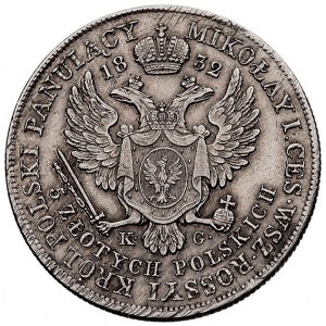 5 zlotych 1832, Warszawa, Plage 41, ślad po zawieszce