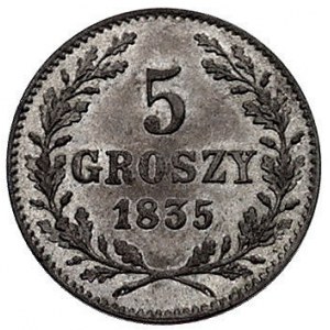 5 groszy 1835, Wiedeń, Plage 296, ładnie zachowane