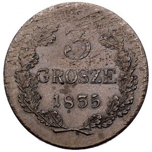 3 grosze 1835, Wiedeń ?, Plage 297, moneta traktowana j...