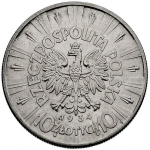 10 złotych 1934, Warszawa, Piłsudski, Parchimowicz 124 ...